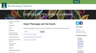 
                            13. Center for Teaching and Learning : University of Vermont