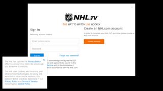 
                            7. Center Ice Login | NHL.com