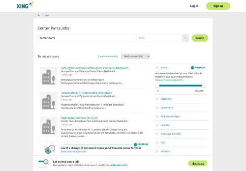 
                            8. Center Parcs: Aktuelle Jobs | XING Stellenmarkt