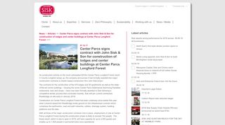 
                            12. Center Parcs signs contract with John Sisk & Son for construction of ...