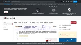
                            2. centos - How can I limit the login times in linux for certain ...
