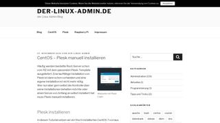 
                            9. CentOS - Plesk manuell installieren - der-linux-admin.de