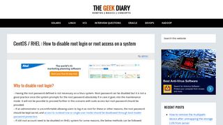 
                            8. CentOS / RHEL : How to disable root login or root access on a system ...