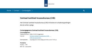 
                            10. Centraal Justitieel Incassobureau (CJIB) | Contact | Rijksoverheid.nl