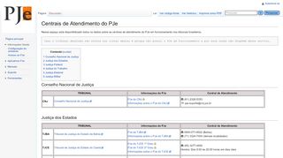 
                            11. Centrais de Atendimento do PJe - PJe