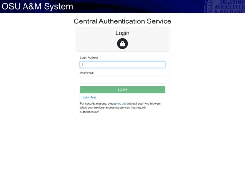 
                            6. Central Authentication Service: Login - CAS