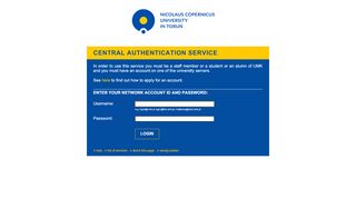 
                            9. Central Authentication Service - Nicolaus Copernicus University - UMK