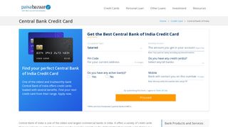 
                            12. Central Bank of India Credit Cards at Paisabazaar.com