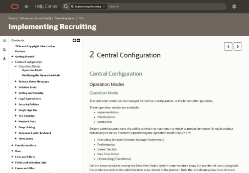 
                            12. Central Configuration - Oracle Docs