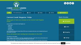 
                            11. Central Credit Register FAQs - Core Credit Union