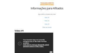 
                            2. Central de Afiliados — Tesouro Direto Descomplicado