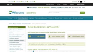 
                            2. Central de Atendimento ao Consumidor - ANS - Agência Nacional de ...