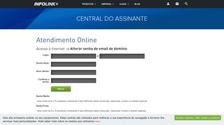 
                            6. Central do Assinante - Alterar senha de email de domínio | InfoLink