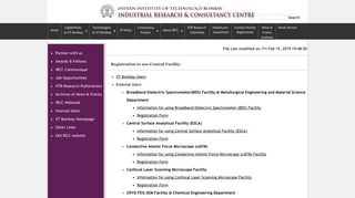 
                            9. Central Facility Registration - IRCC, IITB - IIT Bombay