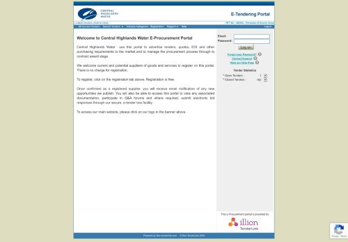 
                            11. Central Highlands Water E-Procurement Portal - TenderLink