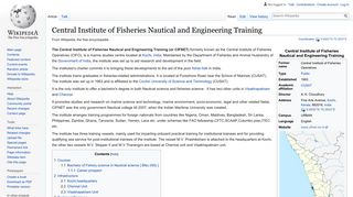 
                            8. Central Institute of Fisheries Nautical and Engineering ... - Wikipedia