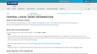 
                            12. Central login: more information – ICTS - KU Leuven