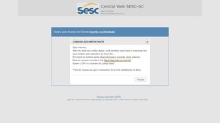 
                            5. Central Web SESC-SC - Sistemas SESC WEB
