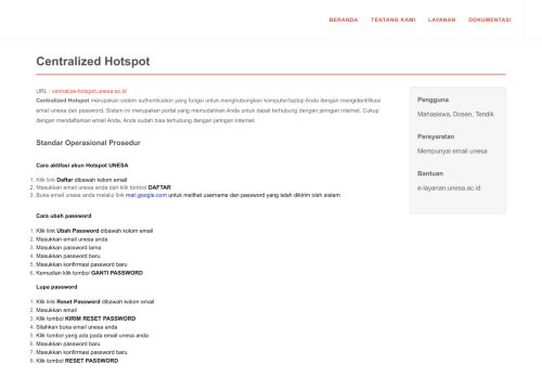 
                            4. Centralized Hotspot - PPTI - Universitas Negeri Surabaya