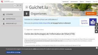 
                            9. Centre des technologies de l'information de l'Etat (CTIE) — Guichet.lu ...
