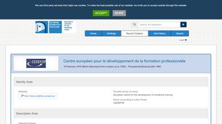 
                            12. Centre européen pour le développement de la formation professionelle