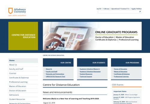 
                            7. Centre for Distance Education - Athabasca University