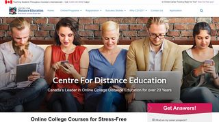 
                            3. Centre for Distance Education: Online College Courses Canada