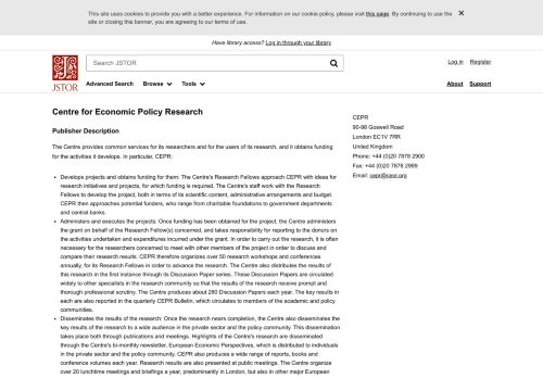 
                            10. Centre for Economic Policy Research on JSTOR