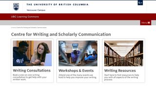 
                            5. Centre for Writing and Scholarly Communication | Learning Commons