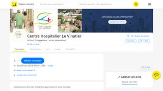 
                            4. Centre Hospitalier Le Vinatier Bron - Hôpital (adresse, horaires, ouvert ...