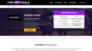 
                            11. Centrebet Bookmaker Review and Sign Up Information - bonus bets