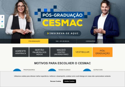 
                            2. Centro Universitário Cesmac | Vestibular 2019.1