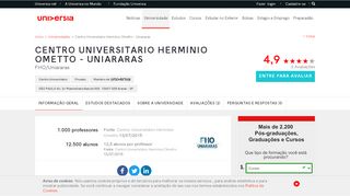 
                            9. Centro Universitario Hermínio Ometto - Uniararas - Universia Brasil