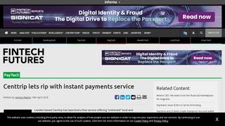 
                            7. Centtrip lets rip with instant payments service – FinTech Futures