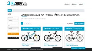 
                            8. Centurion Angebote von Fahrrad-Händlern bei Bikeshops.de.