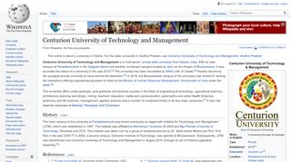 
                            5. Centurion University of Technology and Management - Wikipedia