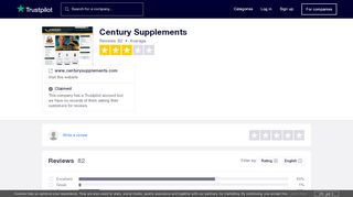 
                            3. Century Supplements Reviews | Read Customer Service Reviews of ...