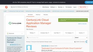 
                            8. CenturyLink Cloud Application Manager Reviews 2018 | G2 Crowd