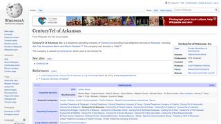 
                            7. CenturyTel of Arkansas - Wikipedia