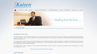 
                            4. CEO Message - Kaizen Pharmaceuticals (Pvt.) Ltd.