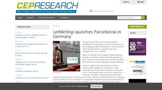 
                            6. CEP-Research | LetMeShip launches Parcelkiosk in Germany
