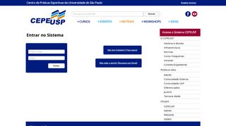 
                            4. CEPEUSP - Centro de Práticas Esportivas da USP – Entrar no Sistema
