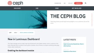 
                            12. Ceph New in Luminous: Dashboard - Ceph