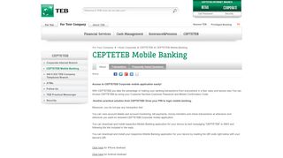 
                            8. CEPTETEB Mobile Banking | Corporate | Türk Ekonomi Bankası