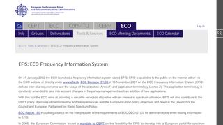 
                            10. CEPT.ORG - ECO - Tools & Services - Tools - EFIS: ECO Frequency ...