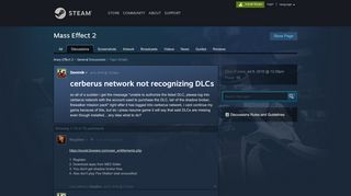 
                            4. cerberus network not recognizing DLCs :: Mass Effect 2 General ...