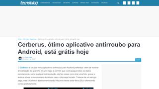 
                            4. Cerberus, ótimo aplicativo antirroubo para Android, está grátis hoje ...