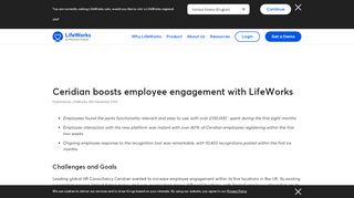 
                            12. Ceridian boosts employee engagement with LifeWorks - UK