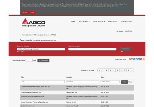 
                            7. Ceridian Self Service Login Ecca Jobs - AGCO Jobs - Jobs at AGCO