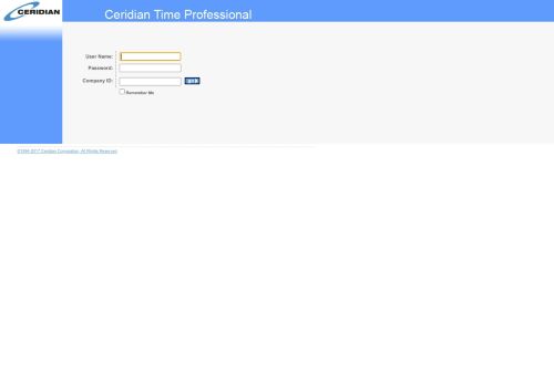 
                            11. Ceridian Time Professional: Login